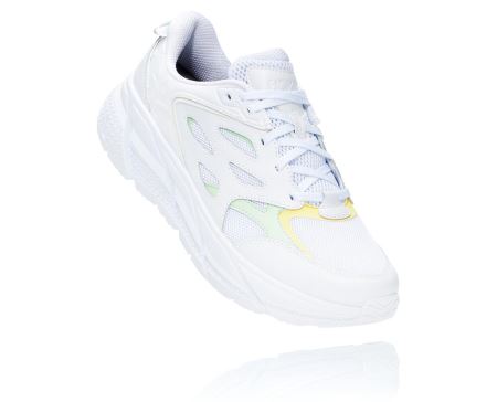 Hoka Clifton L Casual Wear - Tenis Caminhada Homem Branco / Verdes Cinzentas | PT-Zoooy4l